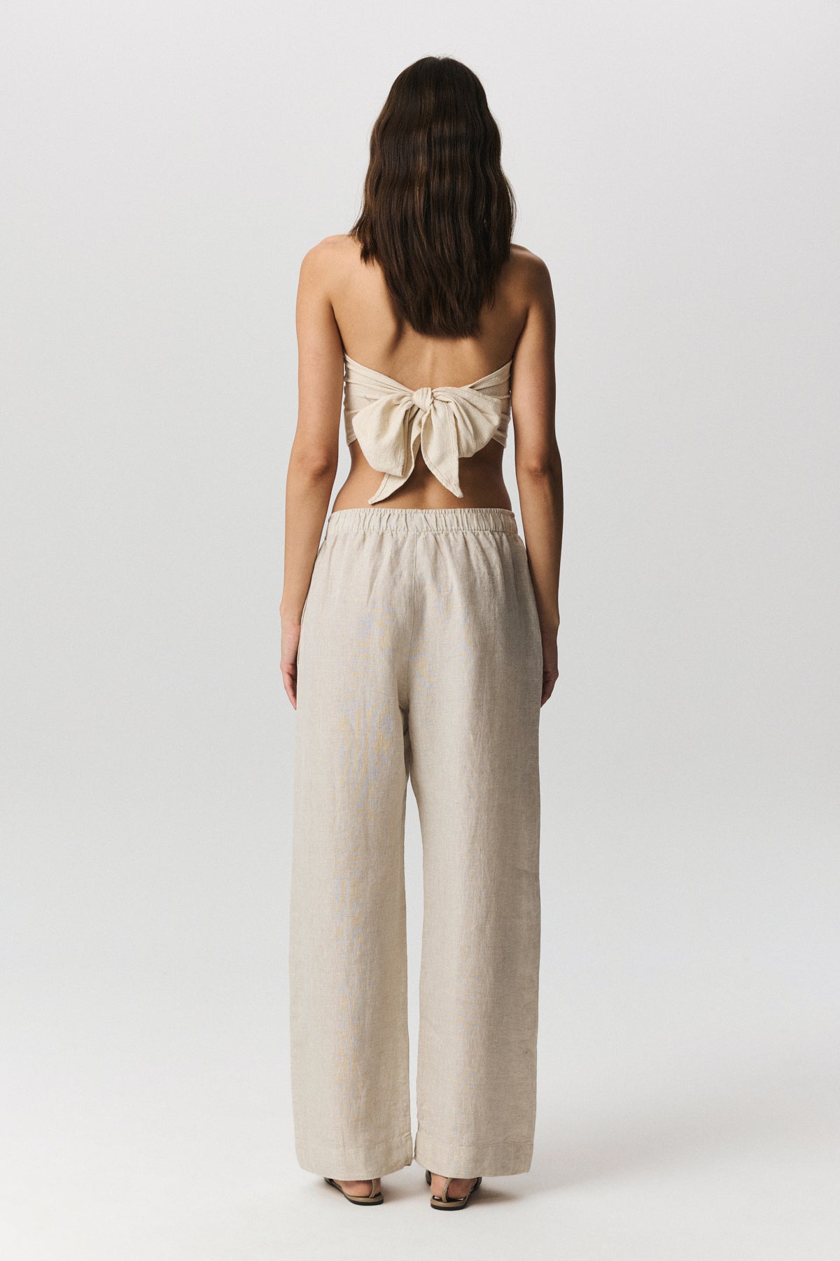 Flora Keten Cepli Pantolon
